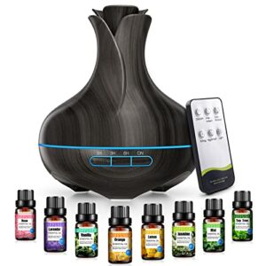 600 ML Ätherische Öle Diffuser Mit 8 Ätherischen Ölen, Ätherischer Ultraschall-Diffusor-Luftbefeuchter 1
