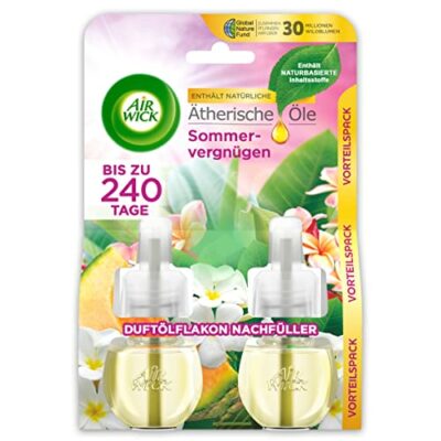 Air Wick Duftölflakon Nachfüller DUO Sommervergnügen – Fruchtig-frischer Raumduft – 2er Duftöl Set – Plastikfreie Verpackung, Bewertung: 4,6 von 5 Sternen 1
