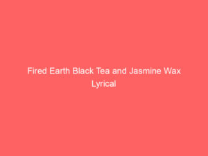 Fired Earth Black Tea and Jasmine Wax Lyrical 3