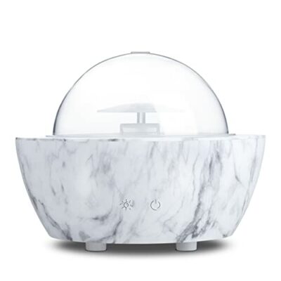 280ml Ultraschall Ätherisches Öl Diffusor, Glas Aroma Diffusor Ultraleise Luftbefeuchter mit 7-farben 1