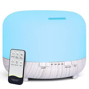 Ultraschall Duft Diffusor für Ätherische Öle: 500ml Aromatherapie Luft Diffuser Fernbedienung 4