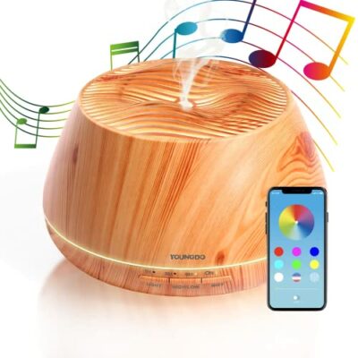 YOUNGDO Aroma Diffuser 400ml, Geschenke für Frauen und männer, Bluetooth Lautsprecher 2
